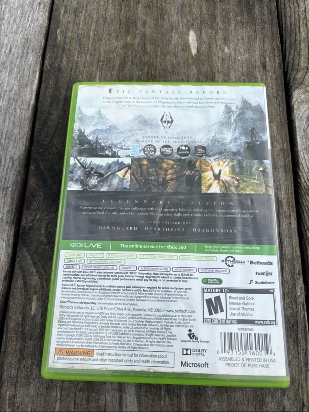 Xbox 360 Skyrim‎ Legendary Edition (Black) - Bethesda